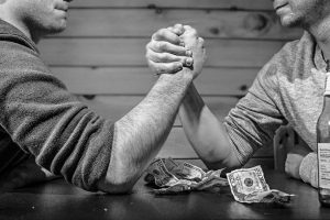 arm-wrestling men